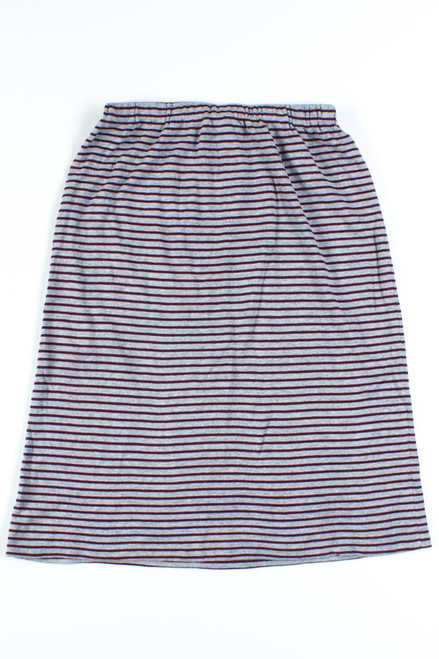 Burgundy Striped Skirt