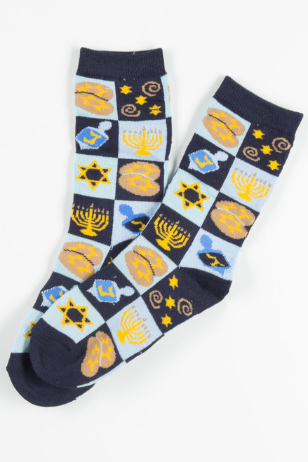 Hanukkah Patterned Socks