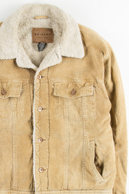 Tan Sherpa Lined Corduroy Coat 2