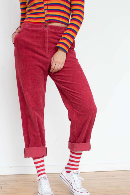 Strawberry Corduroy Pants