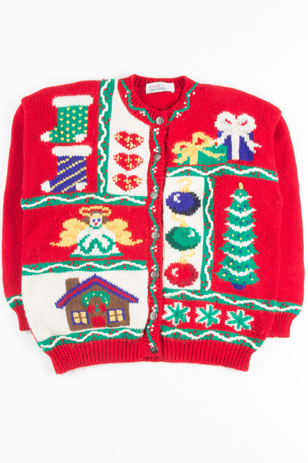 Red Ugly Christmas Cardigan 50793