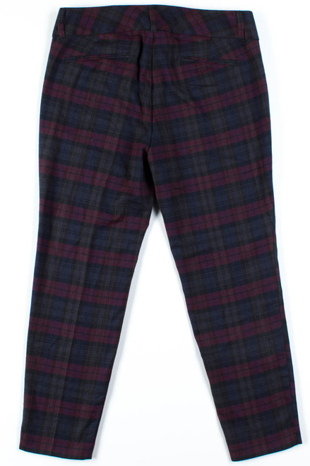 Dark Grey & Red Plaid Pants