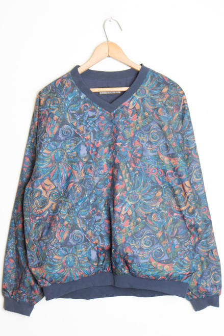 Reversible Abstract Pullover Jacket