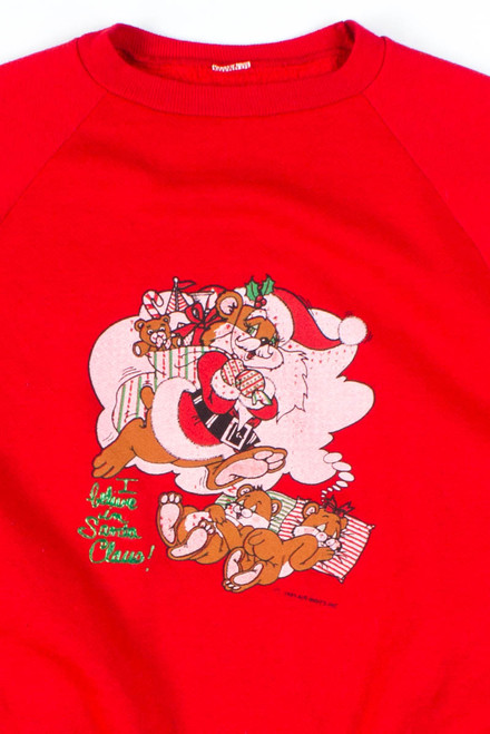 Sneaky Santa Bear Sweatshirt