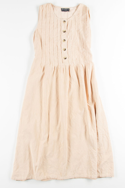 Beige Corduroy Dress