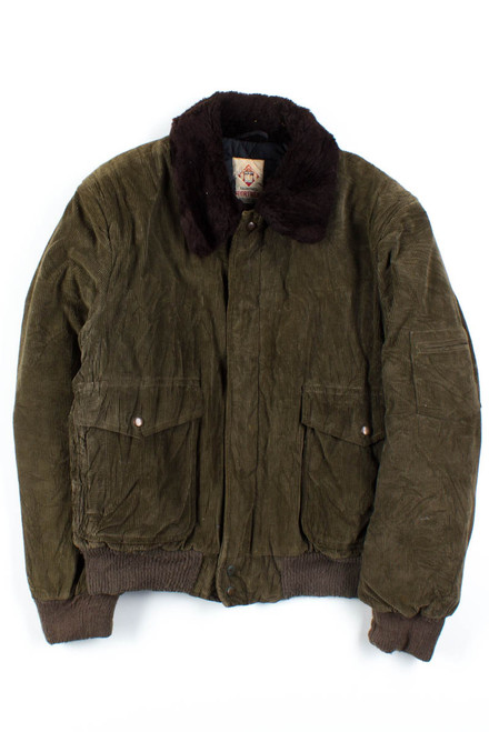 Olive Corduroy Winter Jacket