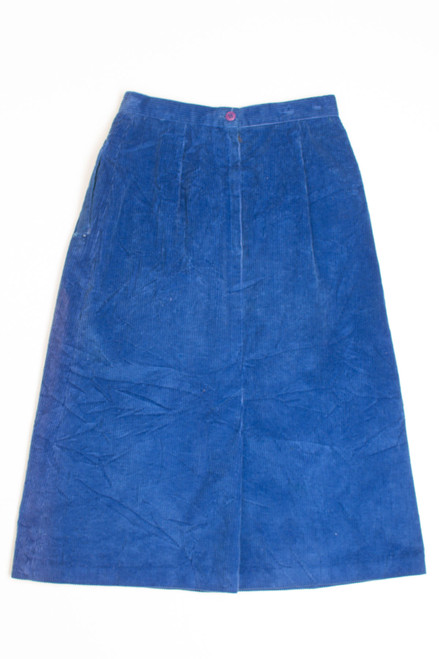 Royal Blue Corduroy Skirt