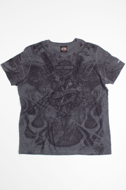 Baroque & Flames Harley Davidson Tee