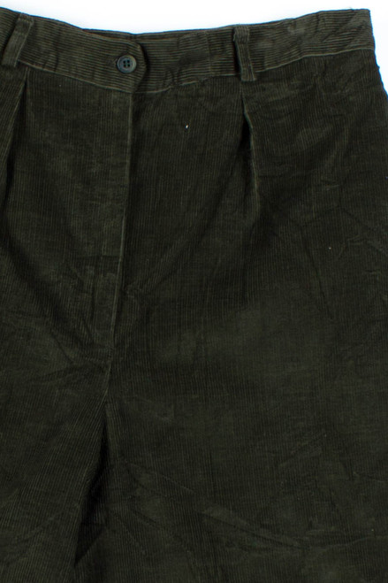 Dark Green Corduroy Shorts