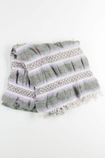 Lavender & Green Striped Blanket