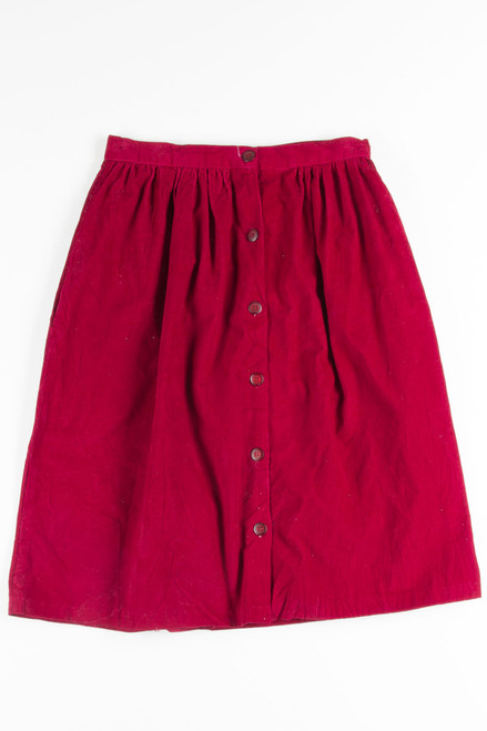 Ruby Corduroy Button Front Midi Skirt