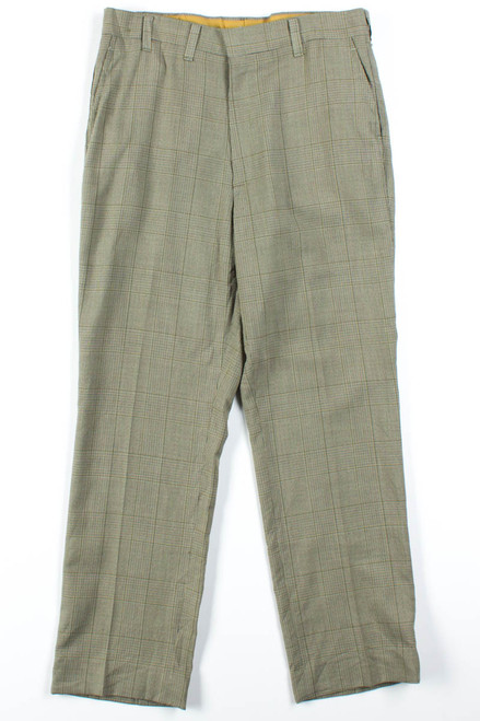 Green Vintage Plaid Pants