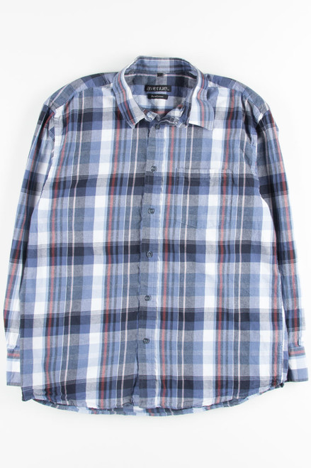 Blue Plaid Button Up Shirt 8