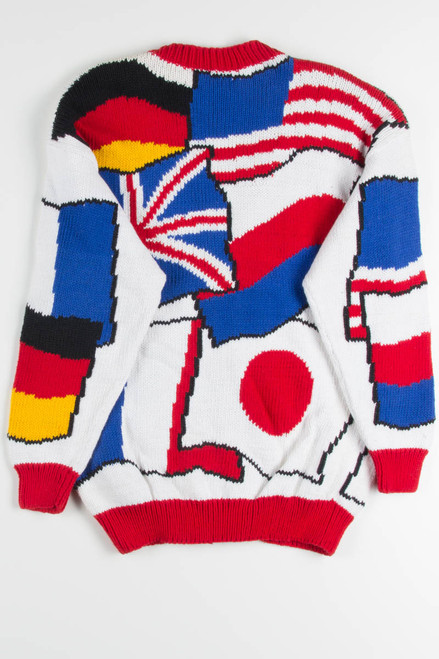 Vintage Flag Collage Cardigan