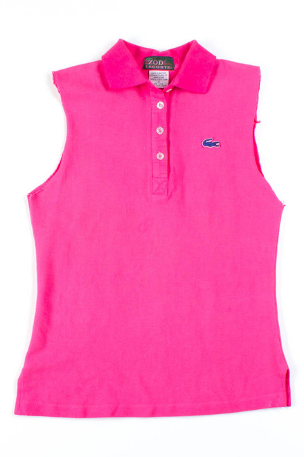 Fuschia Cutoff Lacoste Polo Shirt