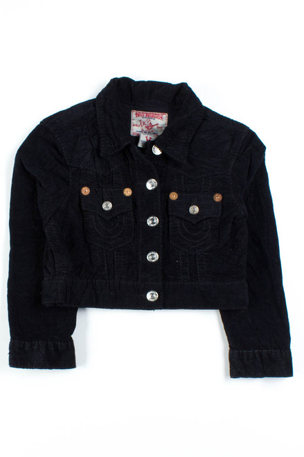 Black Corduroy Cropped Jacket