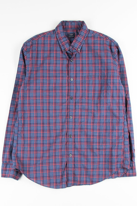 Blue & Pink Plaid Button Up Shirt