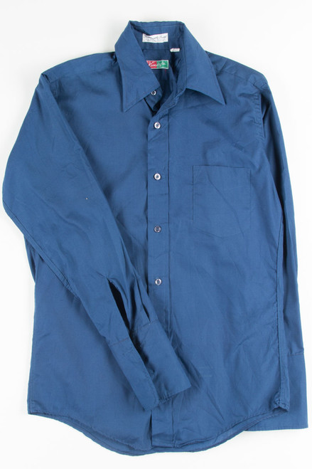 Navy Long Sleeve Button Up Shirt