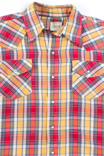 Red & Yellow Plaid Button Up Shirt