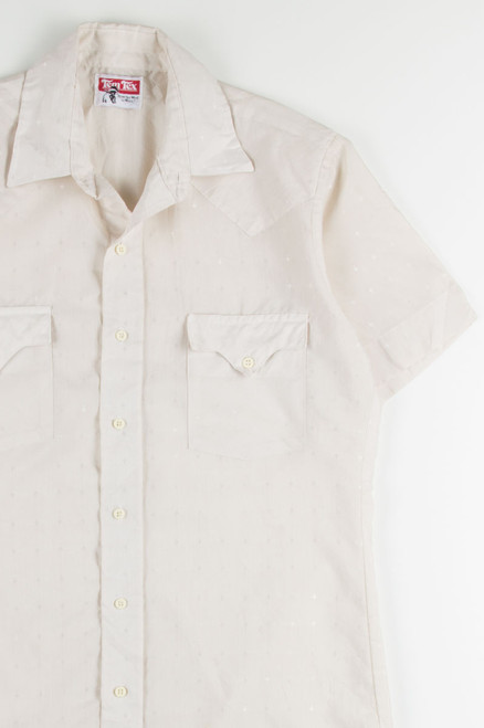 Beige Diamond Button Up Shirt