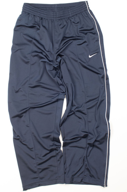 Navy Pleated Nike Track Pants