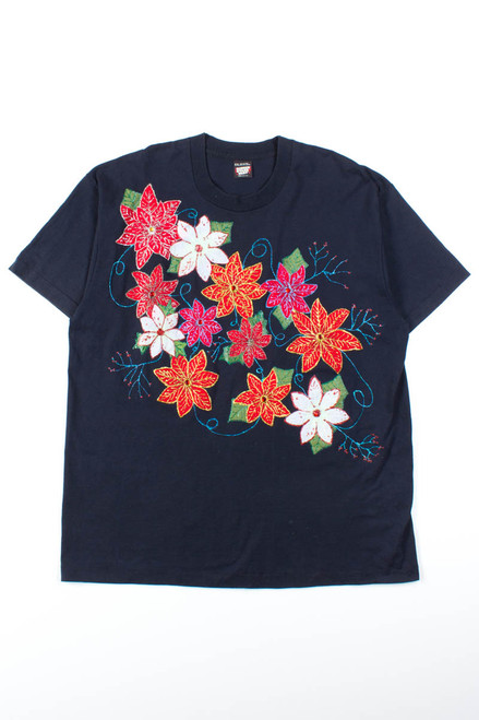 Glitter Poinsettias T-Shirt