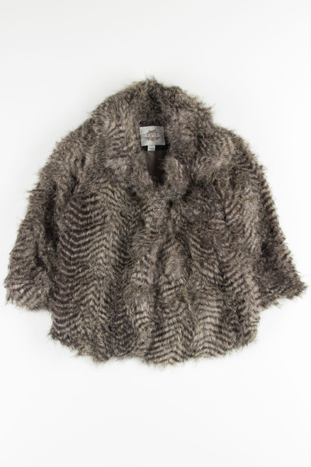 Grey Striped Fur Coat - Ragstock.com