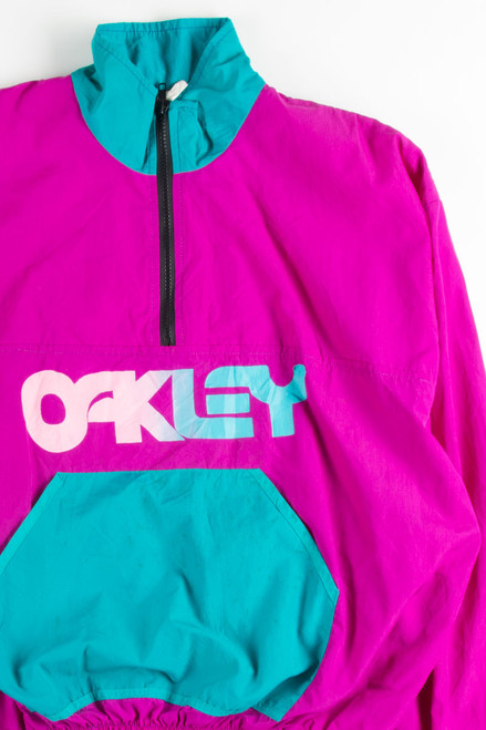 Vintage Neon Oakley Pullover Windbreaker 16956