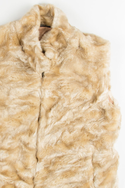 Cream Faux Fur Vest