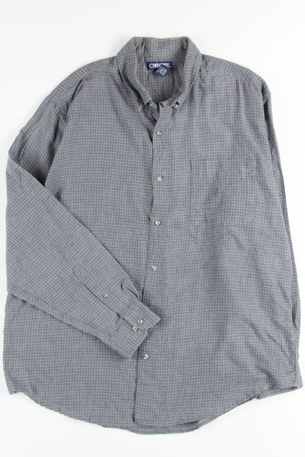 Grey Plaid Button Up Shirt 3