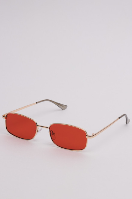 Colored Lens Rectangle Sunglasses