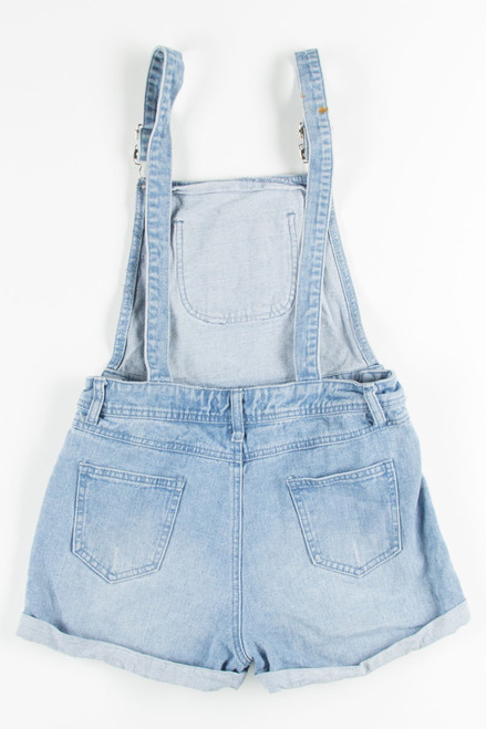 Cuffed Denim Overall Shorts (sz. 8)