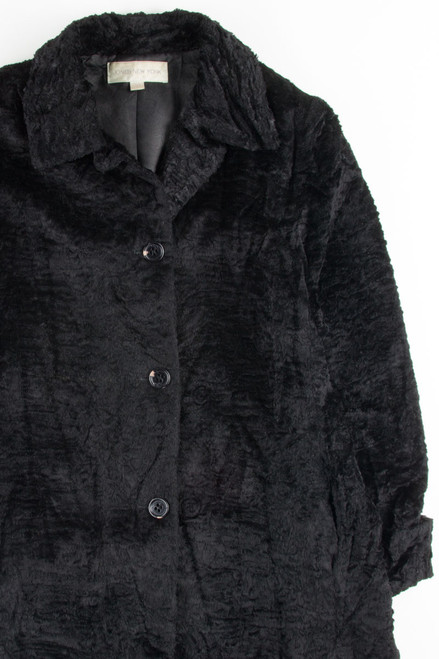 Black Faux Fur Coat 2