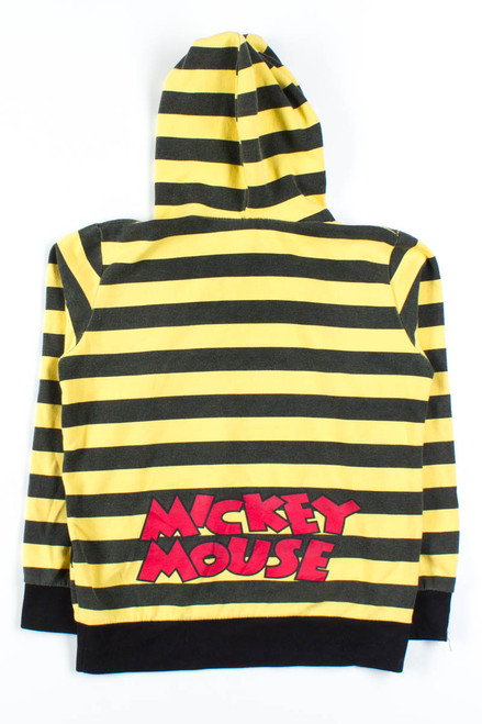 Yellow Stripe Mickey Mouse Hoodie