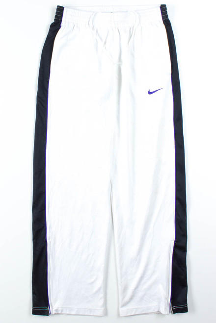 White Mesh Nike Track Pants