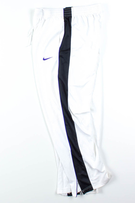 White Mesh Nike Track Pants