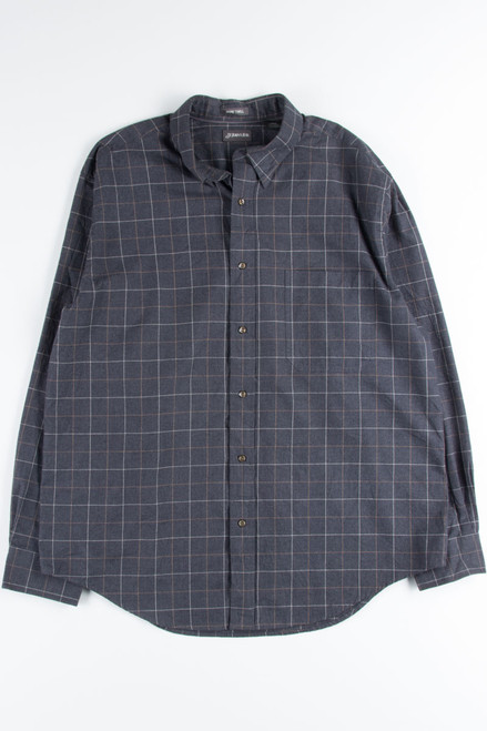 Grey Plaid Button Up Shirt 4