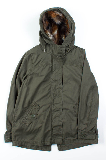 Olive Faux Fur Lined Anorak