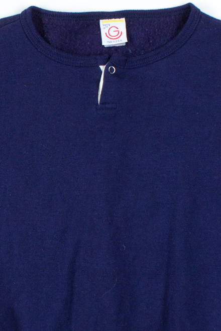 Navy Short Sleeve Sweatshirt