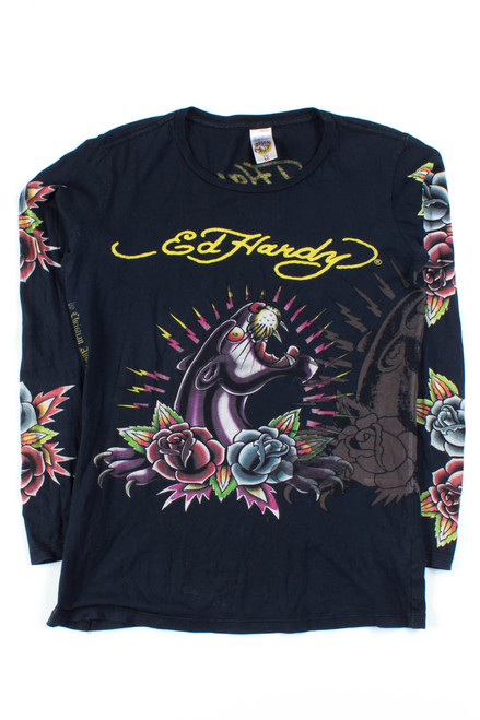 Ed Hardy Panther Long Sleeve Tee