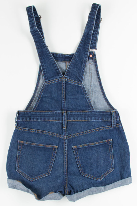 Cuffed Denim Overall Shorts (sz. XS) 1