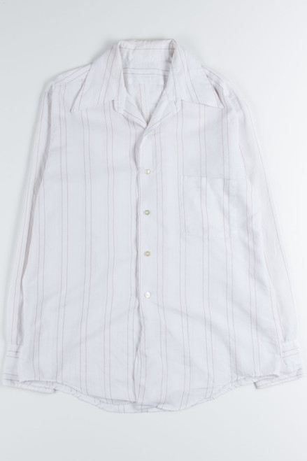White Striped Button Up Shirt 2