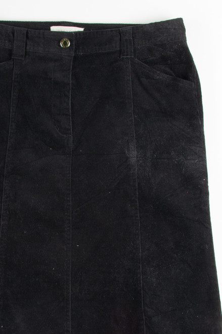 Black Corduroy Pencil Skirt 1