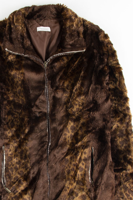 Brown Faux Fur Coat