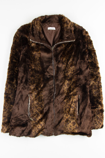 Brown Cow Faux Fur Jacket - Ragstock.com