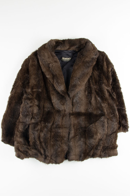 Brown Faux Fur Coat 1