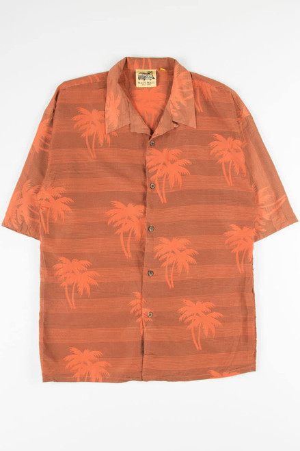 Orange Striped Palms Vintage Hawaiian