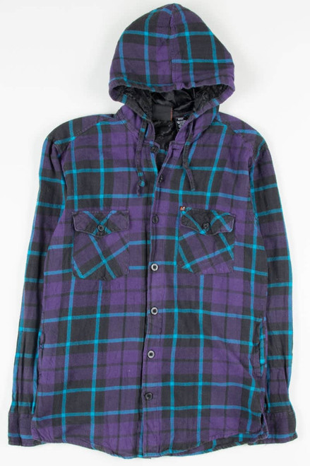 Purple Hooded Vintage Flannel 2535