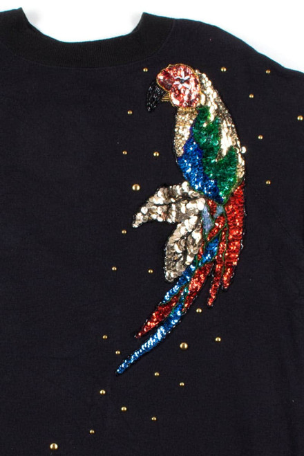 Sequin Parrot Sweatshirt