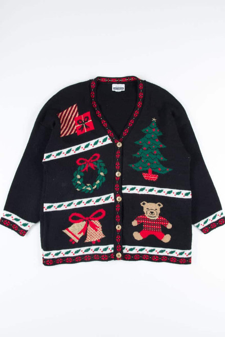 Black Ugly Christmas Cardigan 52111